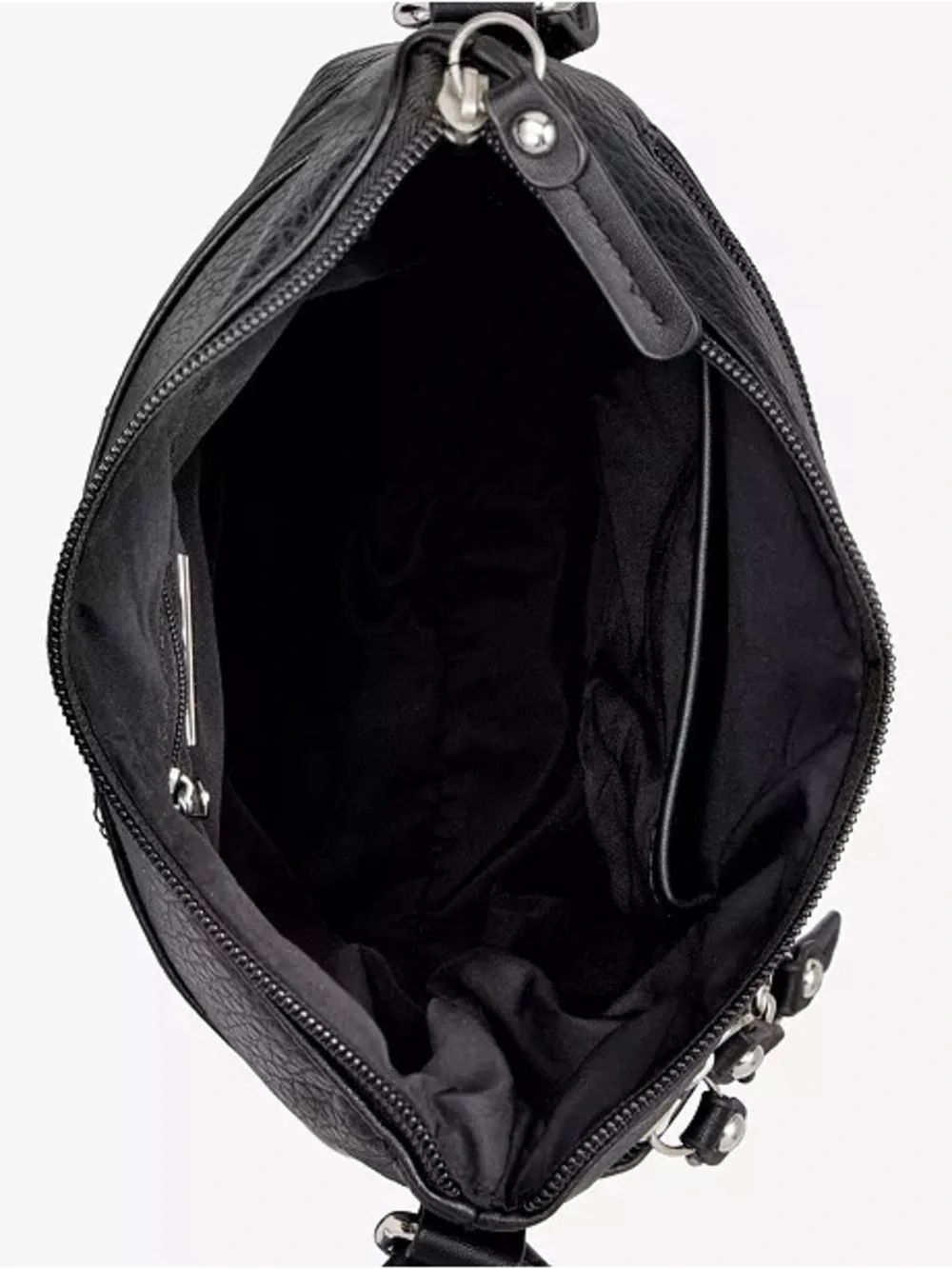 Giani Bernini Black  Vegan Leather Crossbody Bag Multi Pocket Travel Purse NWOT